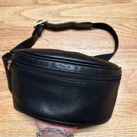 Black Leather Belt Bag - Picture 1 of 10